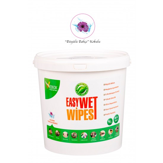 Vebox Easy Wet Wipes Kova Islak Mendil Büyülü Bahçe Kokulu Eko 300'lü