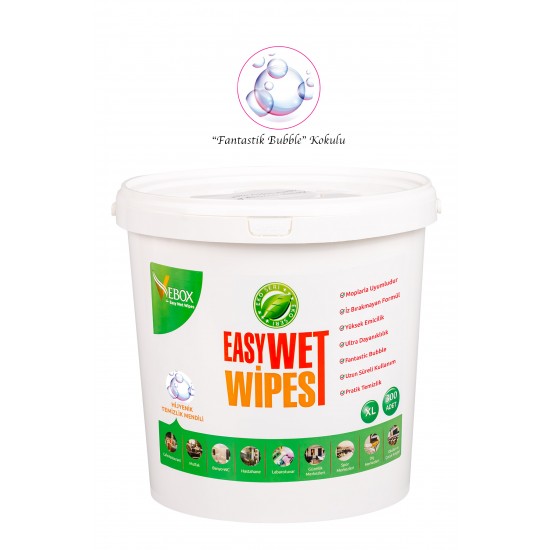 VEBOX Easy Wet Wipes Kova Islak Mendil Fantastik Bublle Kokulu Eko 300'lü