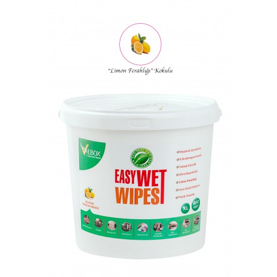 Vebox Easy Wet Wipes Kova Islak Mendil Limon Ferahlığı Eco 300 Adet